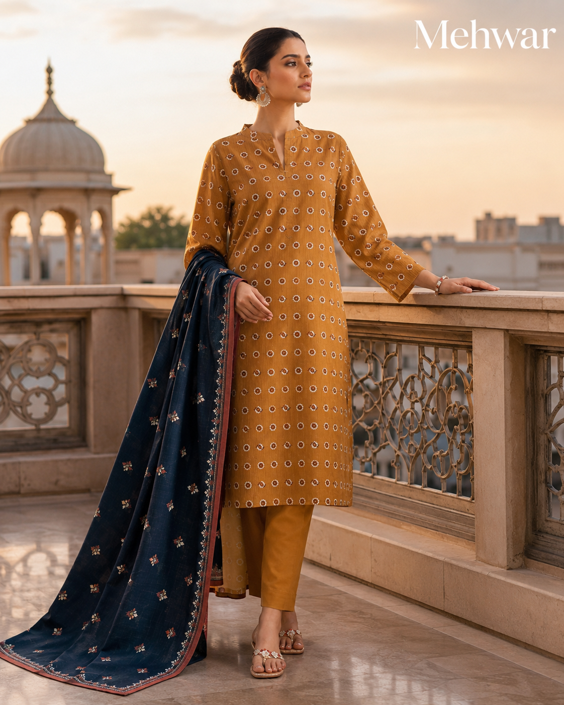 Mehwar – Amber Royale Printed Lawn Suit