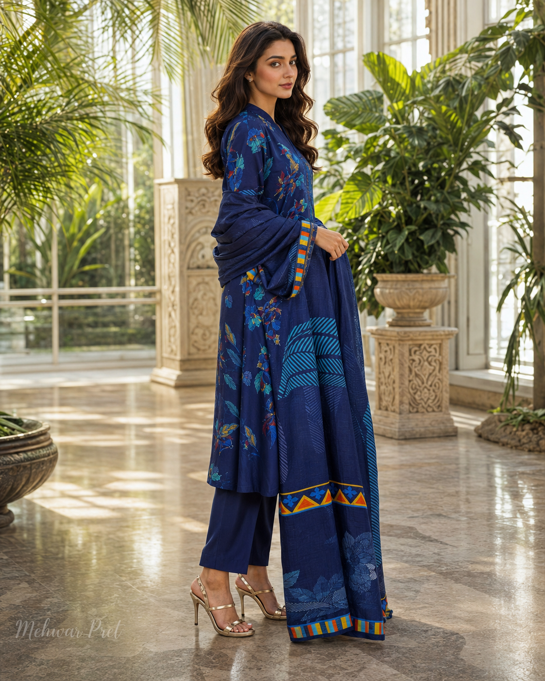 Mehwar – Midnight Bloom Royal Blue Ensemble