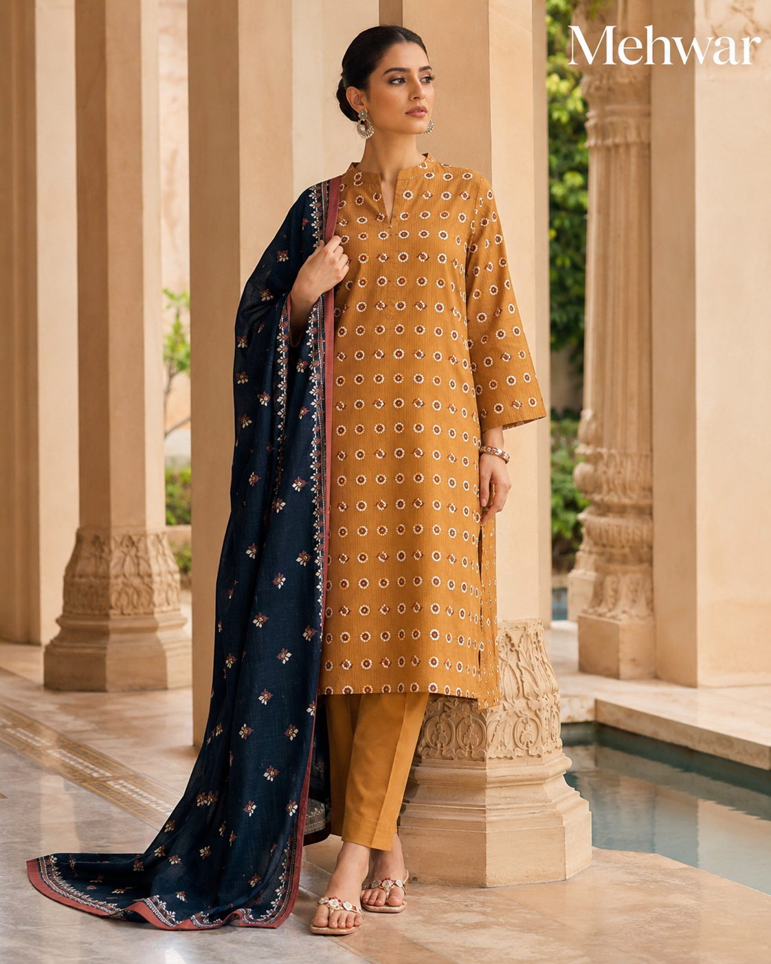 Mehwar – Amber Royale Printed Lawn Suit