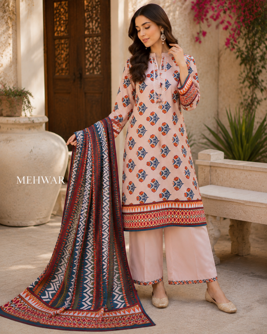 Mehwar – Noor-e-Riwaayat Printed Lawn Suit